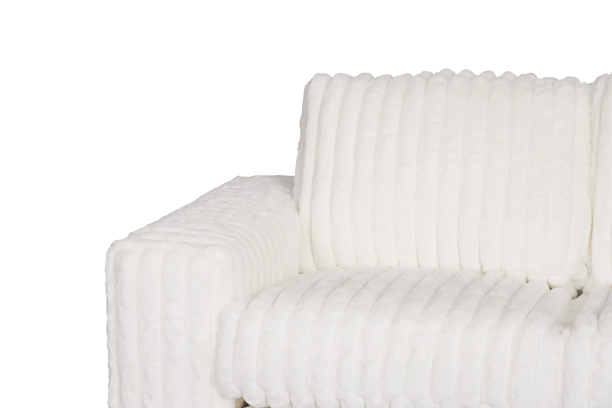 Teddy White Fabric Loveseat Teddy White Fabric Loveseat
