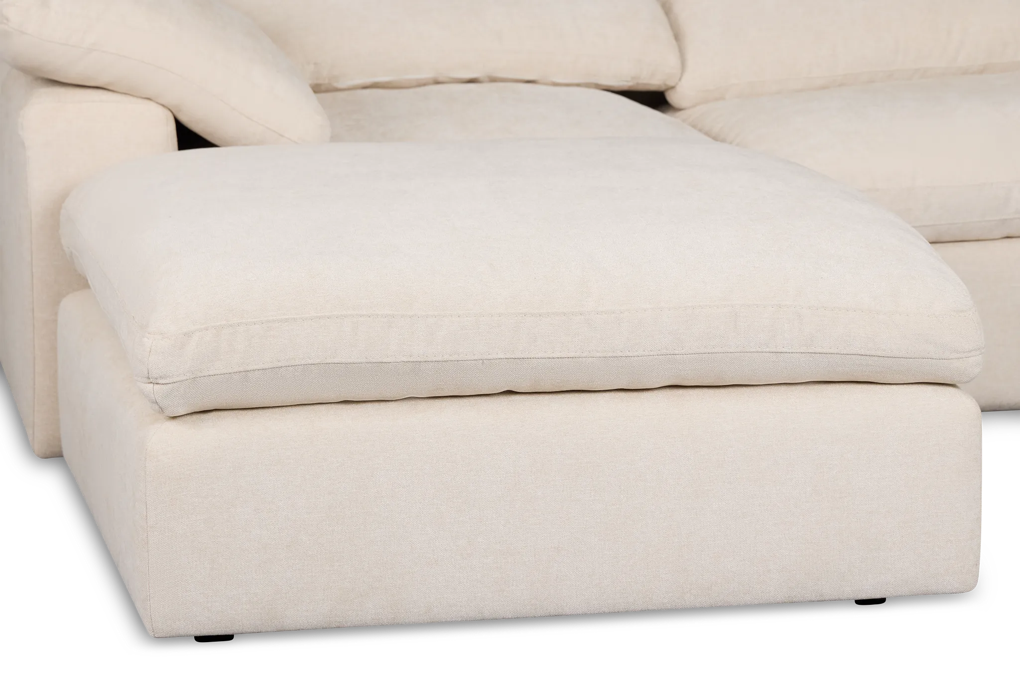 Drift Light Beige Fabric Small Left Bumper Power Reclining Sectional