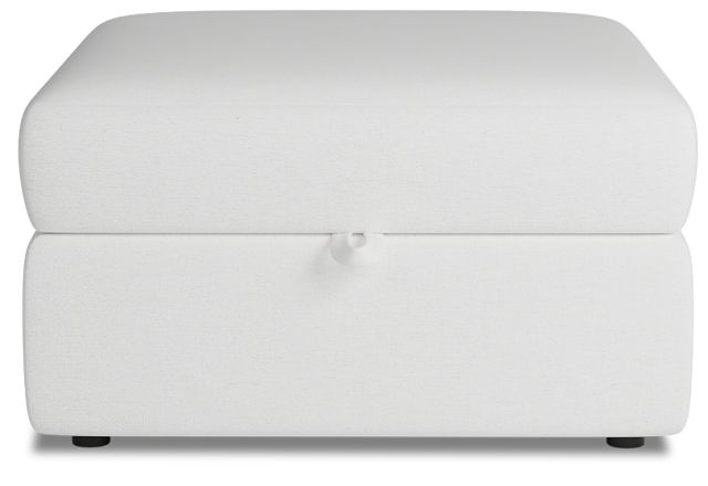 Citymod White Fabric Storage Ottoman