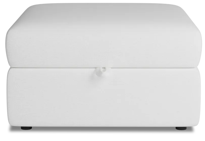 Citymod White Fabric Storage Ottoman