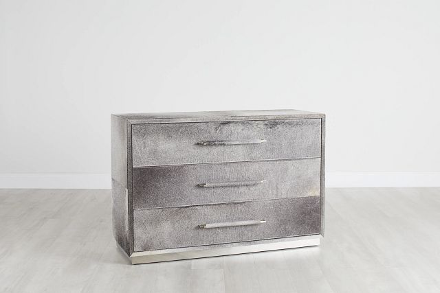Parkin Gray Leather Accent Chest (0)