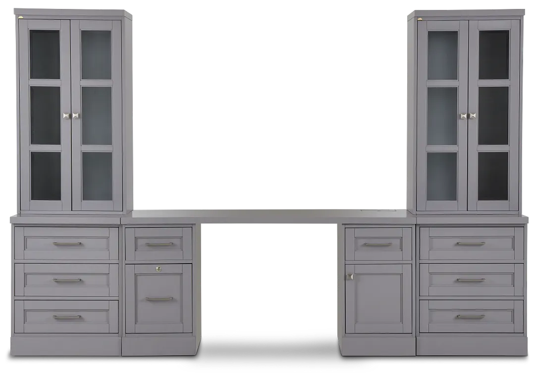 Newport Gray Drawer Wall Desk