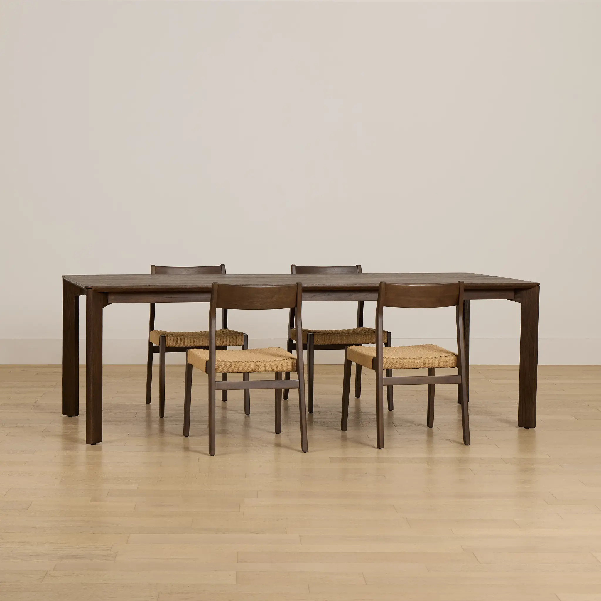 Santorini Dark Tone Rect Table & 4 Woven Chairs Santorini Dark Tone Rect Table & 4 Woven Chairs