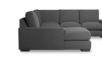 Edgewater Delray Dark Gray Medium Left Chaise Sectional