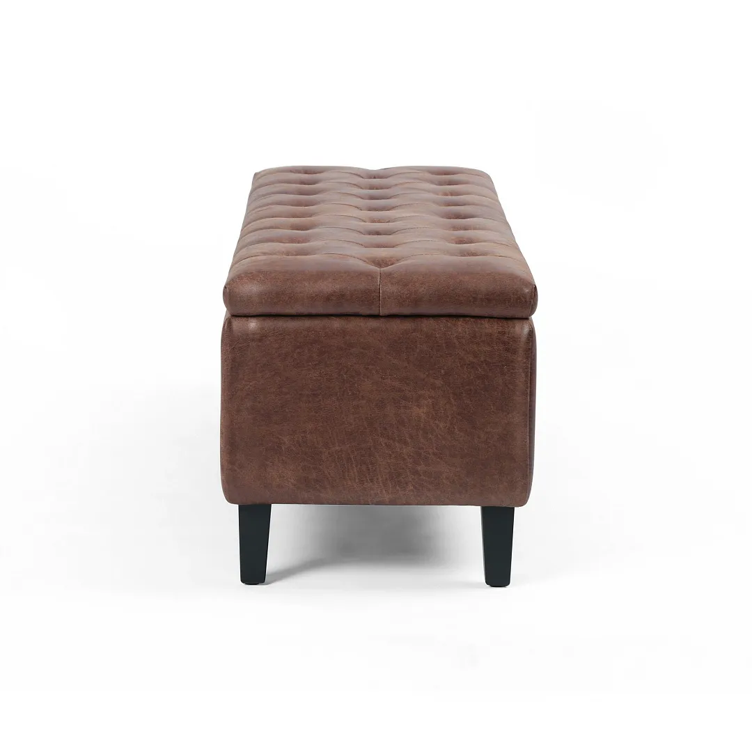 Four Hands Greg Brown Leather Trunk