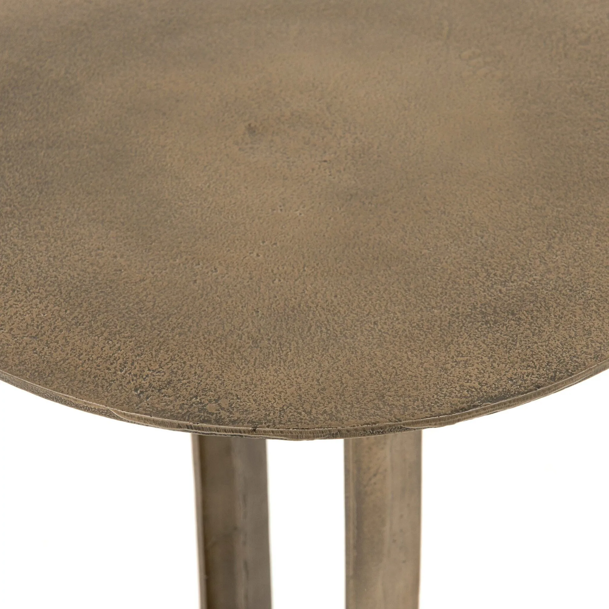 Four Hands Deem Brass Round End Table