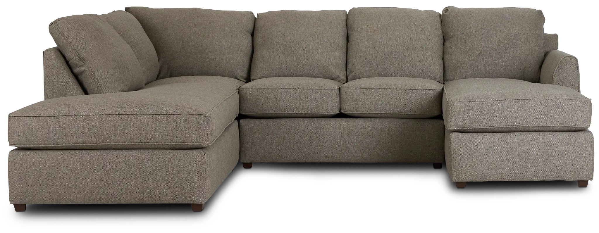Asheville Brown Fabric Small Left Bumper Sectional Asheville Brown Fabric Small Left Bumper Sectional