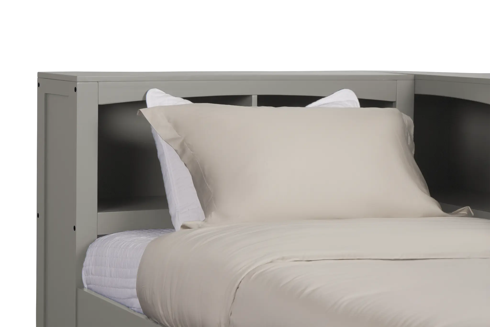 Charleston Gray Corner Bookcase Bed Charleston Gray Corner Bookcase Bed