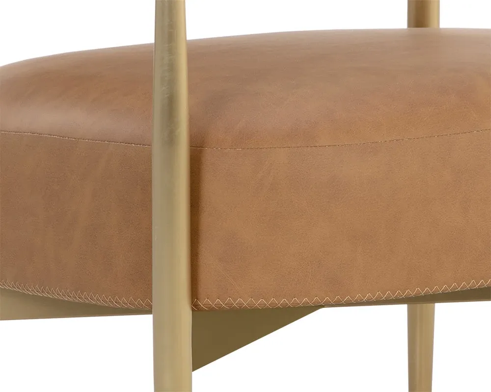 Karli Brown Uph Accent Chair