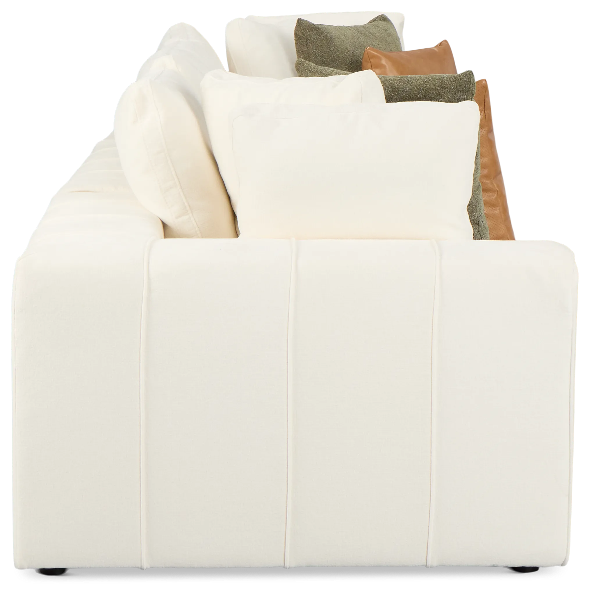 Cruz White Fabric 3-piece Modular Sofa