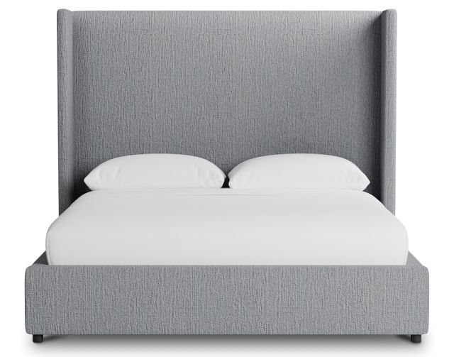 Captiva Revenue Gray 60" Upholstered Shelter Bed