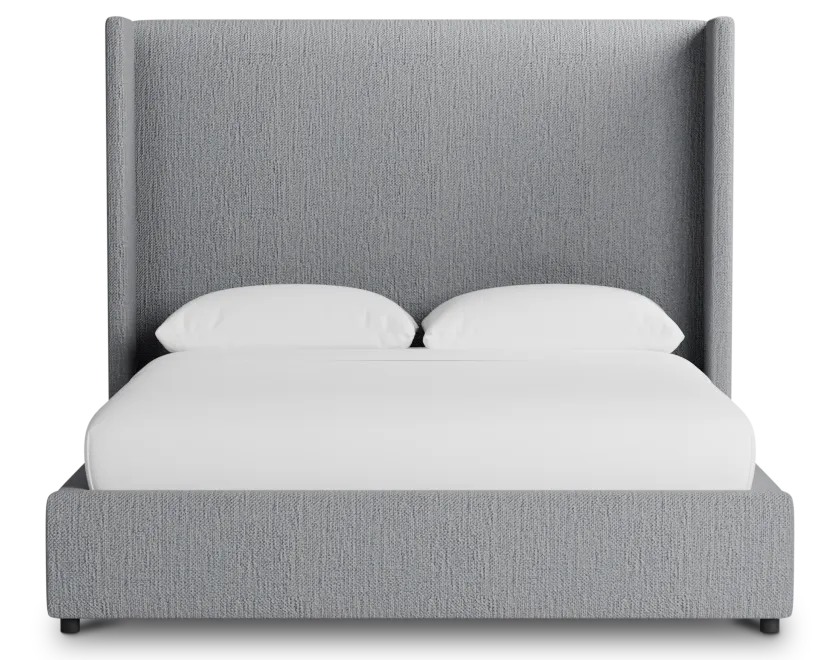 Captiva Revenue Gray 60" Upholstered Shelter Bed