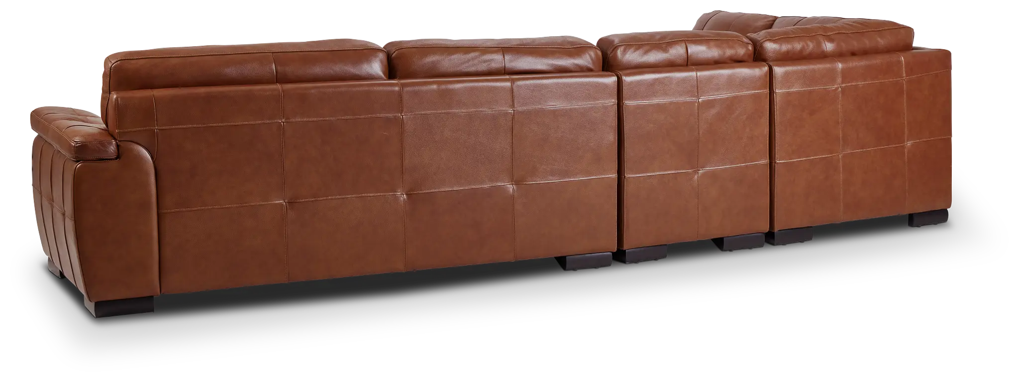 Braden Medium Brown Leather Medium Left Bumper Sectional Braden Medium Brown Leather Medium Left Bumper Sectional