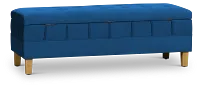 Crosby Blue Storage Bench