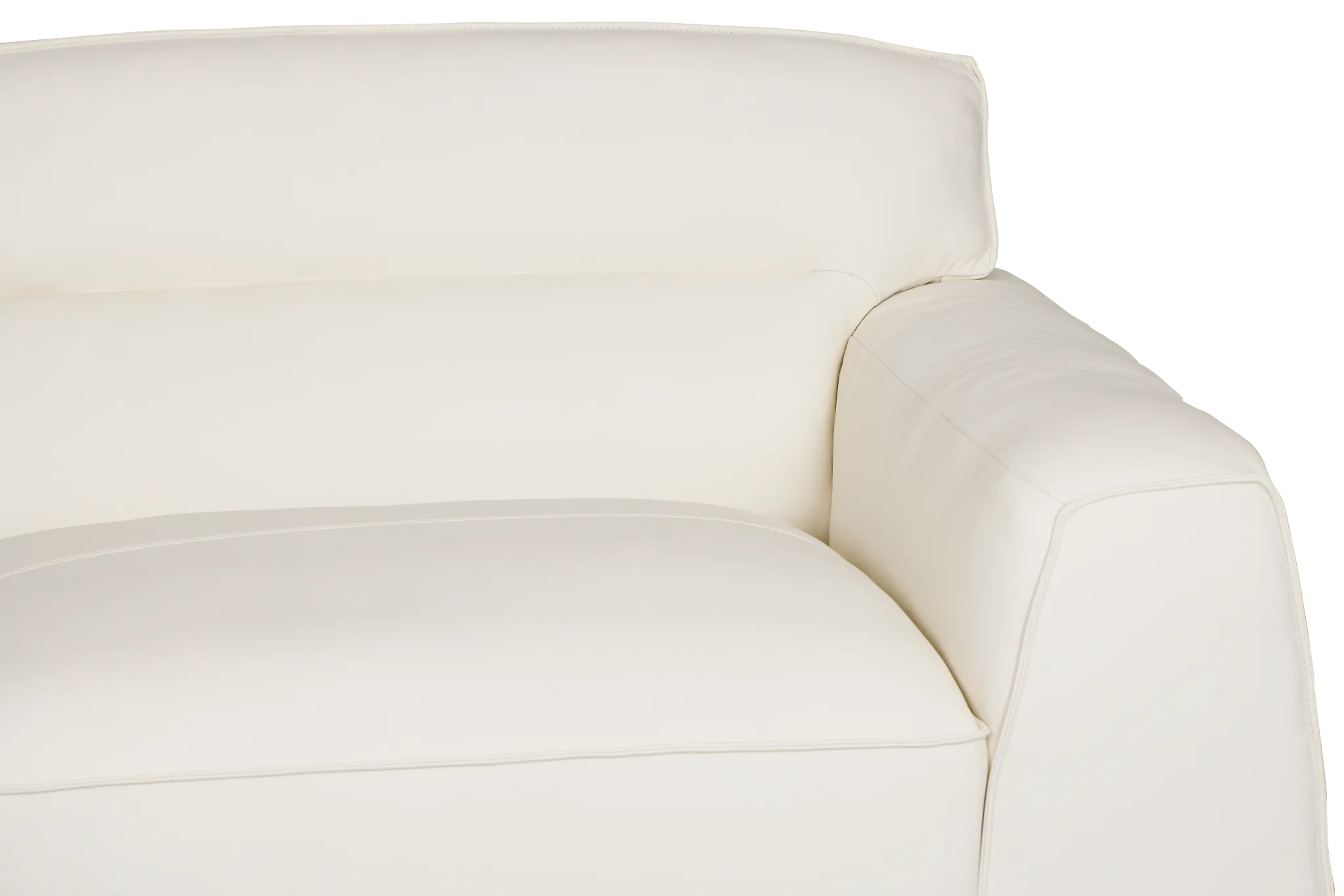 Blanca White Leather 5-piece Modular Sectional