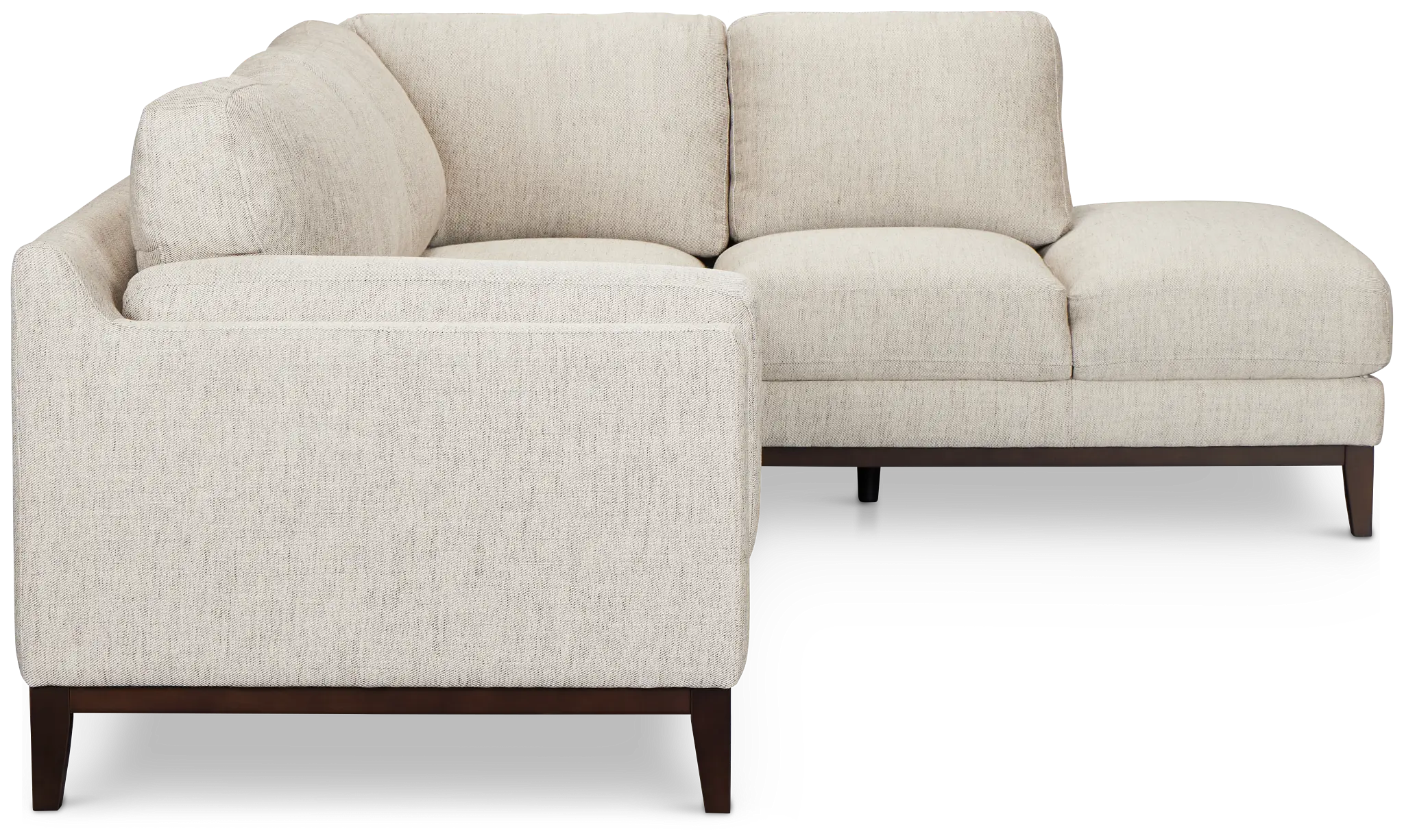 Wesley Gray Fabric Small Right Bumper Sectional Wesley Gray Fabric Small Right Bumper Sectional