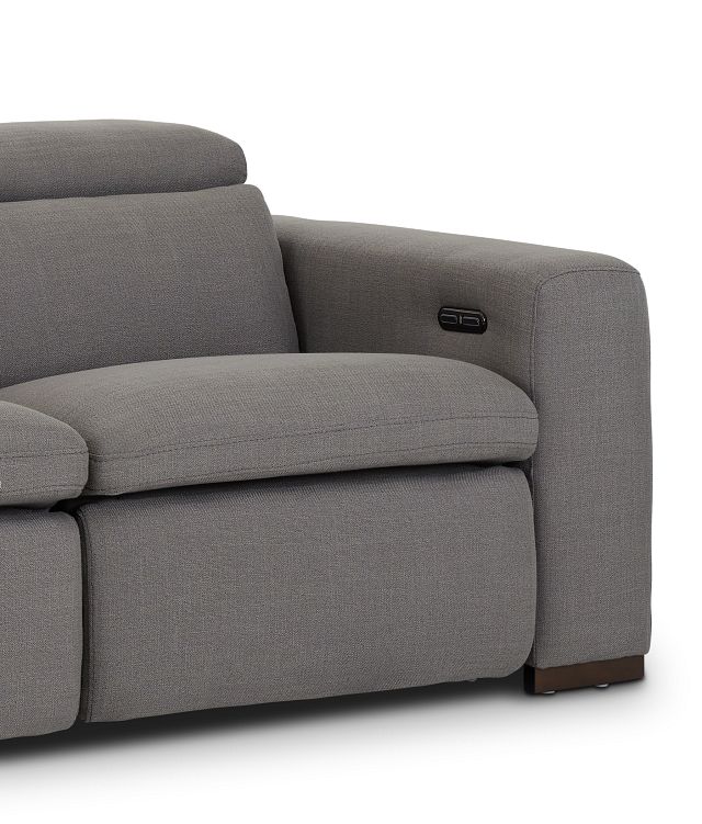 Arlo Gray Fabric Power Reclining Sofa