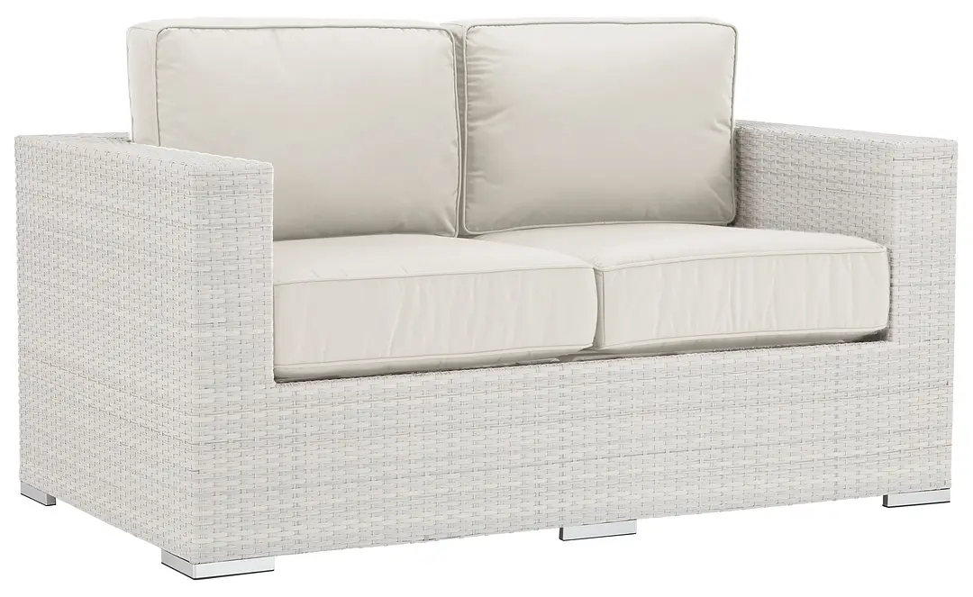Biscayne White Loveseat Biscayne White Loveseat