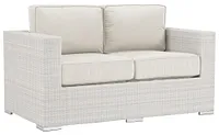 Biscayne White Loveseat