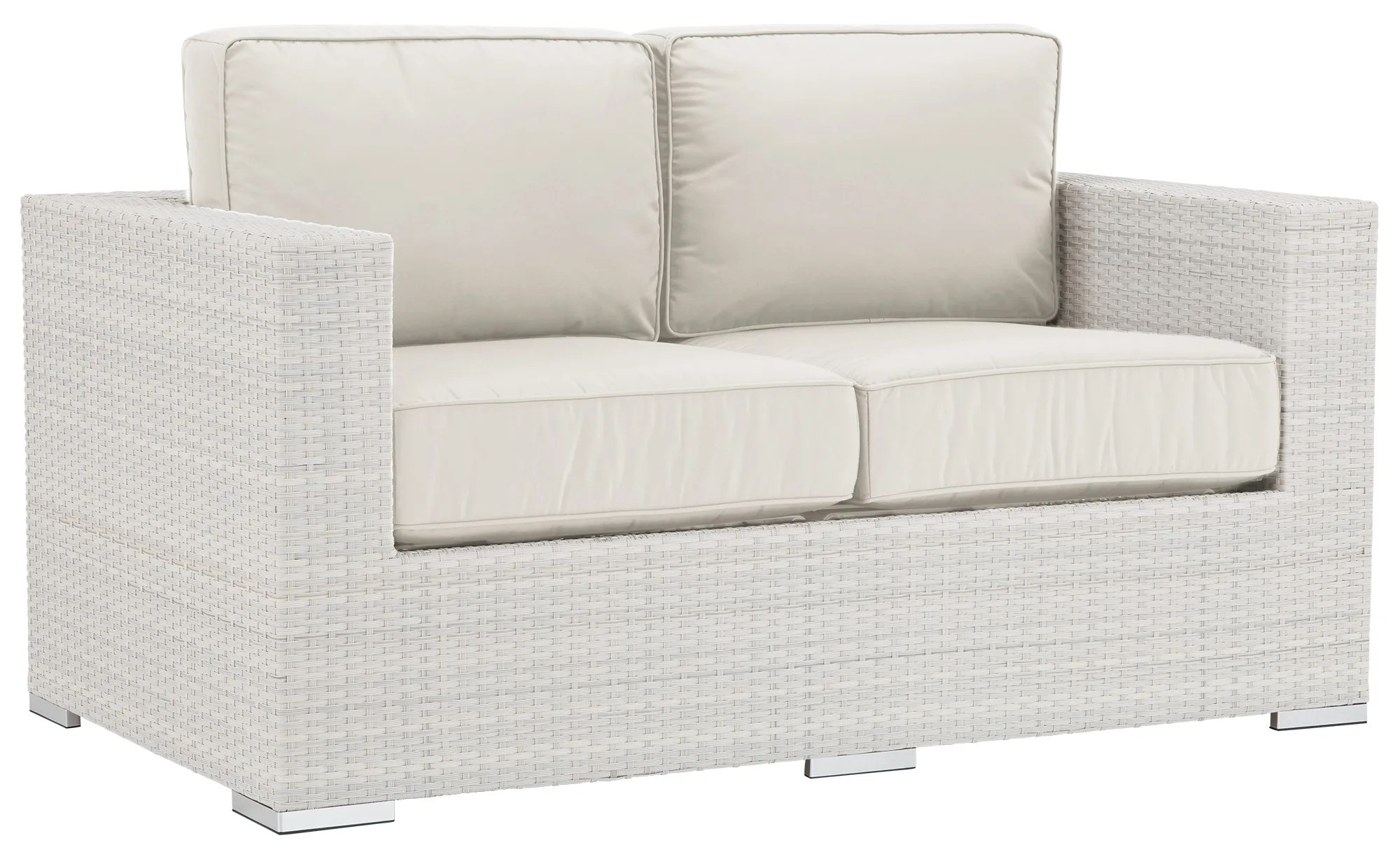 Biscayne White Loveseat