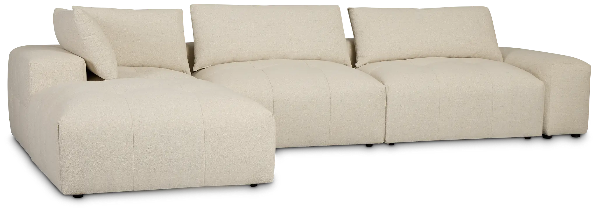 Remi Light Beige Fabric 5pc Bumper Sectional Remi Light Beige Fabric 5pc Bumper Sectional