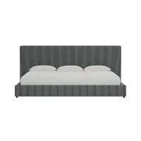 Grayton Lucy Navy 54" Upholstered Platform Bed