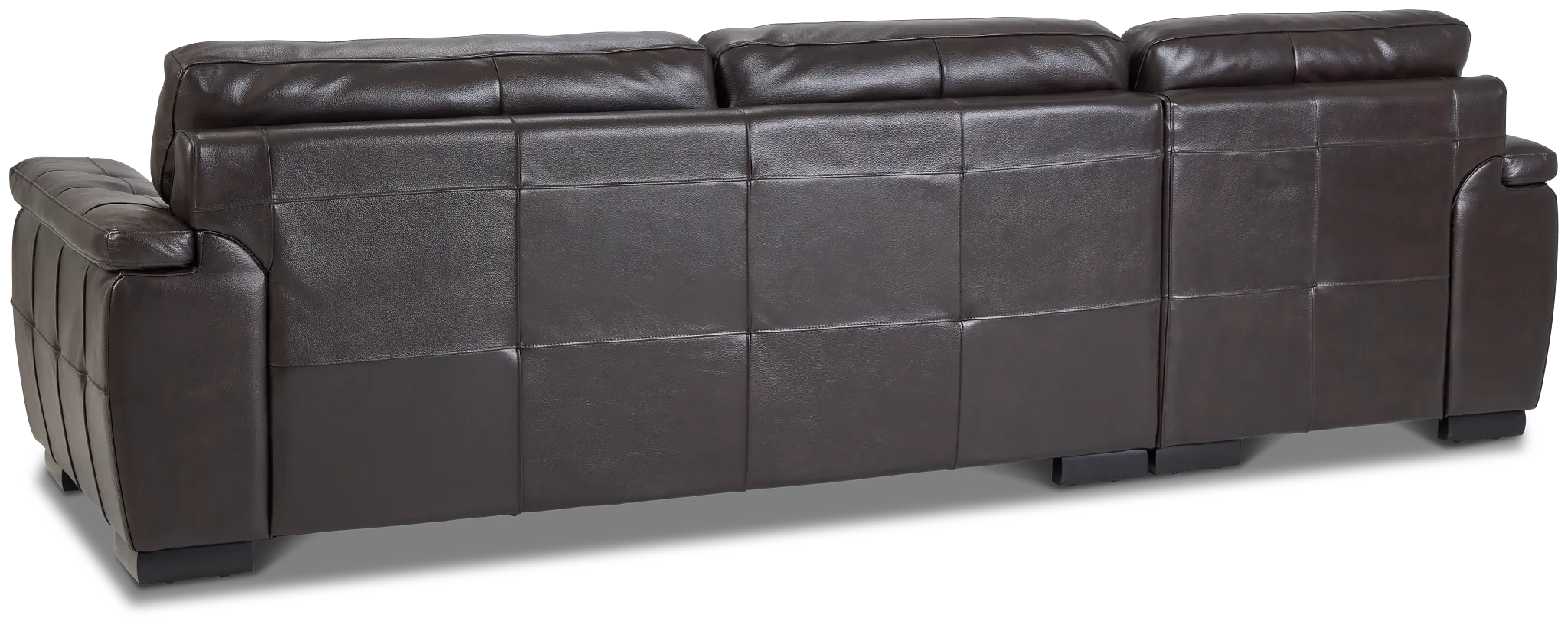Braden Dark Brown Leather Left Chaise Sectional