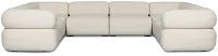 Celeste Light Beige Fabric 8-piece Modular Sectional