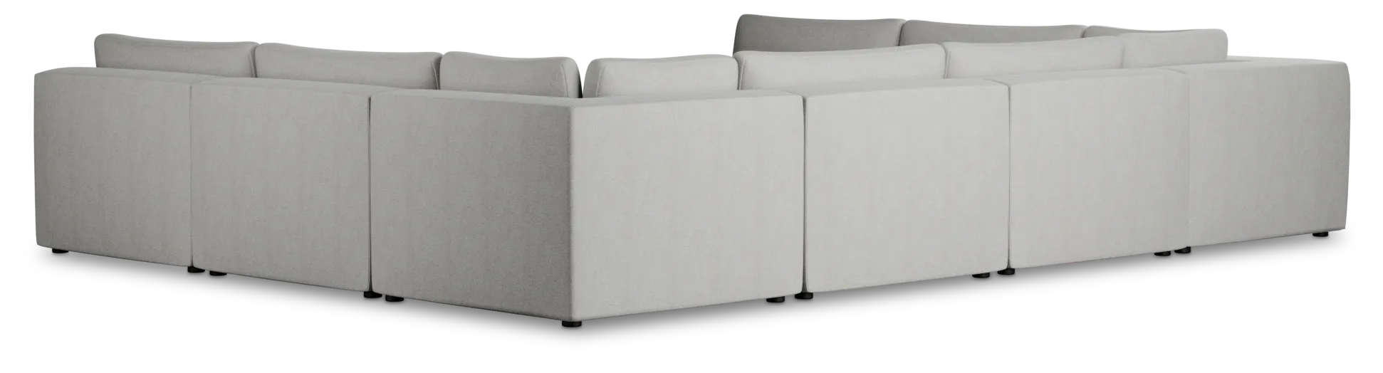 Destin Sutton Gray Fabric 8-piece Modular Sectional
