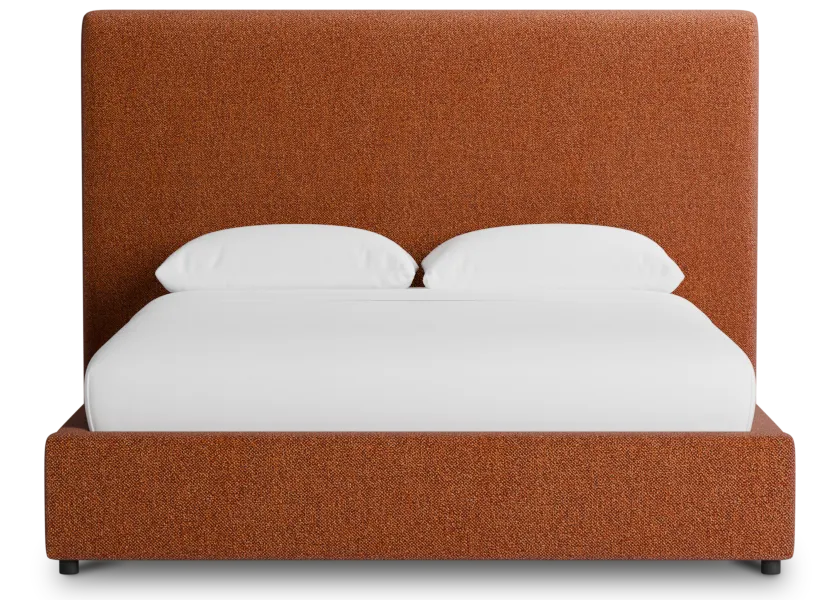 Grayton Elite Medium Brown 54" Upholstered Platform Bed