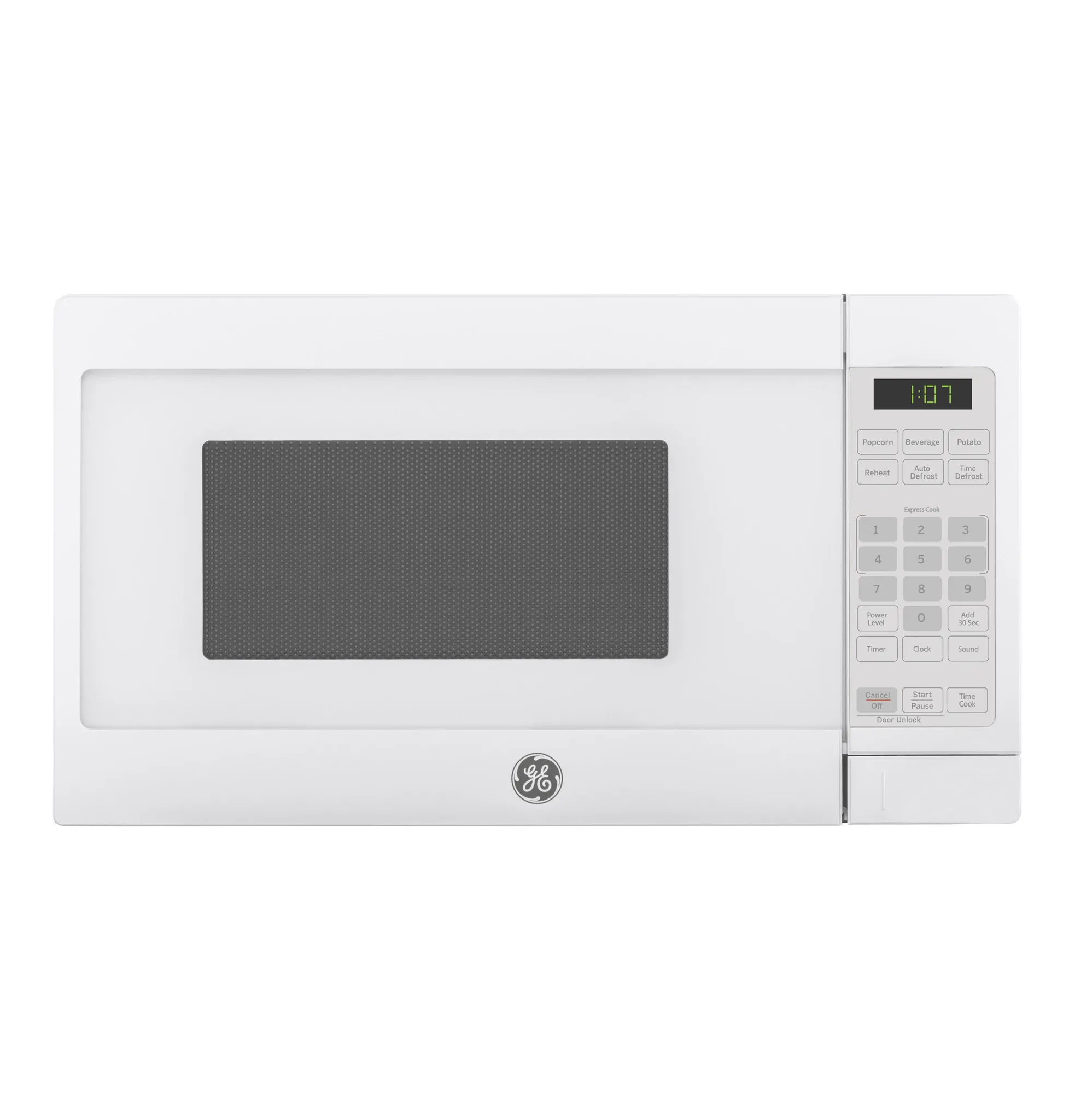 Ge 7 Series White Countertop Microwave