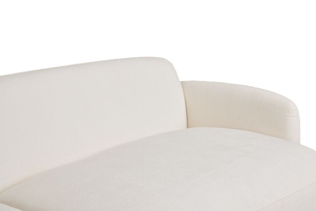 Halsey White Fabric Dual Cuddler Sectional