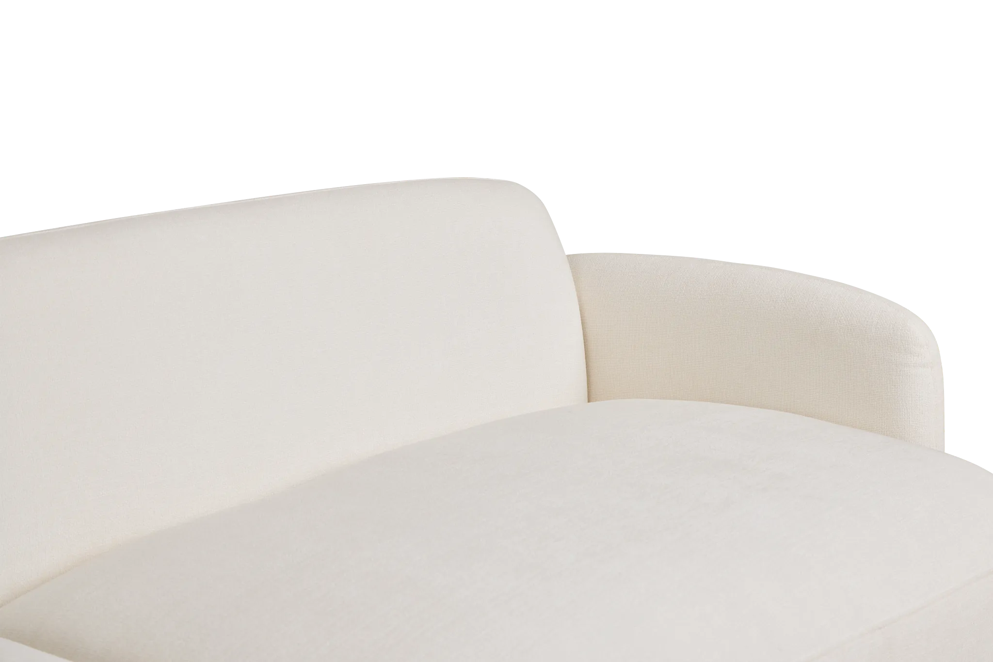 Halsey White Fabric Dual Cuddler Sectional