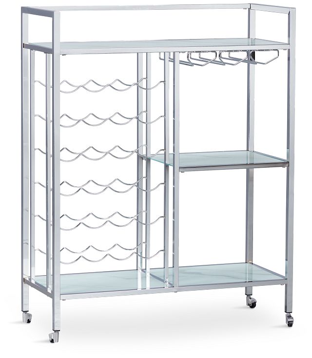 Teren Chrome Bar Cart