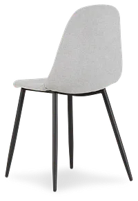 Havana Light Gray Upholstered Side Chair W/ Black Legs