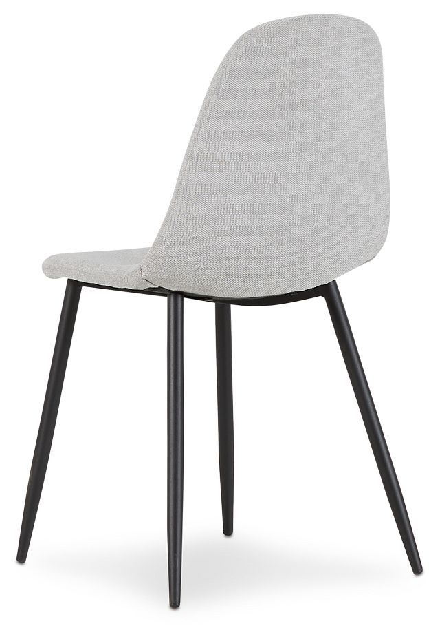 Havana Light Gray Upholstered Side Chair W/ Black Legs