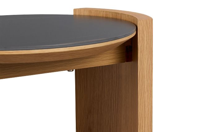 Nomad Light Tone Ceramic Round End Table
