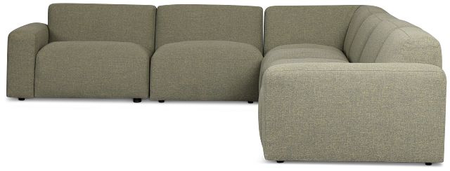 Baylor Green Fabric 6-piece Modular Sectional