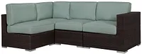 Fina Teal 4-piece Modular Sectional