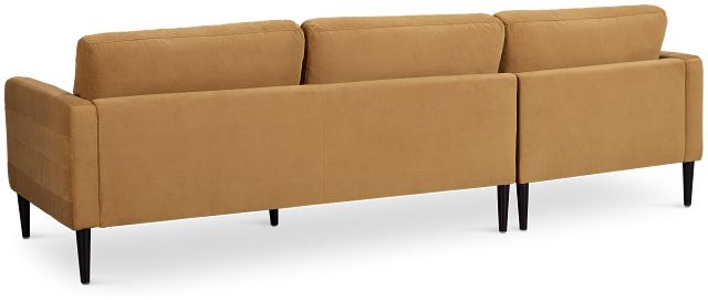 Nala Light Brown Velvet Left Chaise Sectional