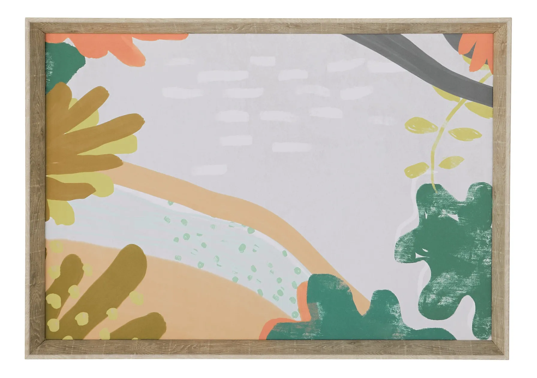 Landscape Light Gray Canvas Wall Art