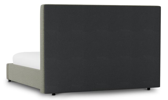 Grayton Sutton Green 54" Upholstered Platform Bed