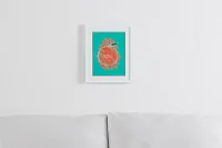 Orange Multicolored Framed Wall Art