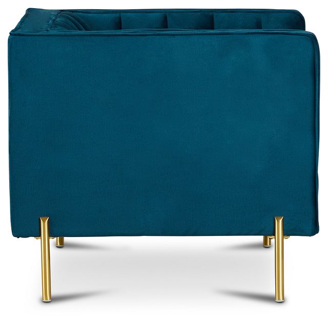 Bella Dark Blue Velvet Chair