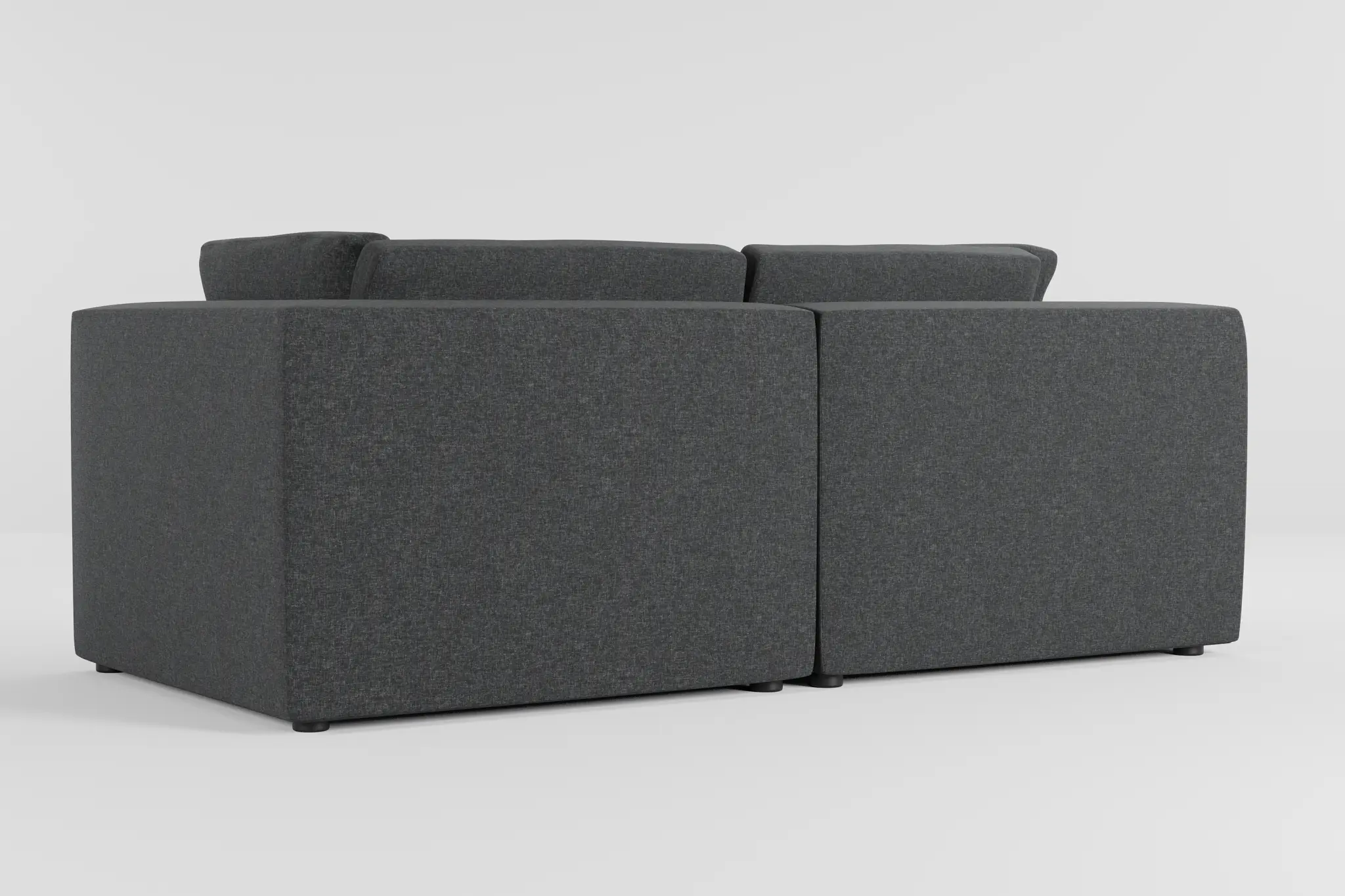 Destin Delray Dark Gray Fabric 2-piece Modular Sofa Destin Delray Dark Gray Fabric 2-piece Modular Sofa