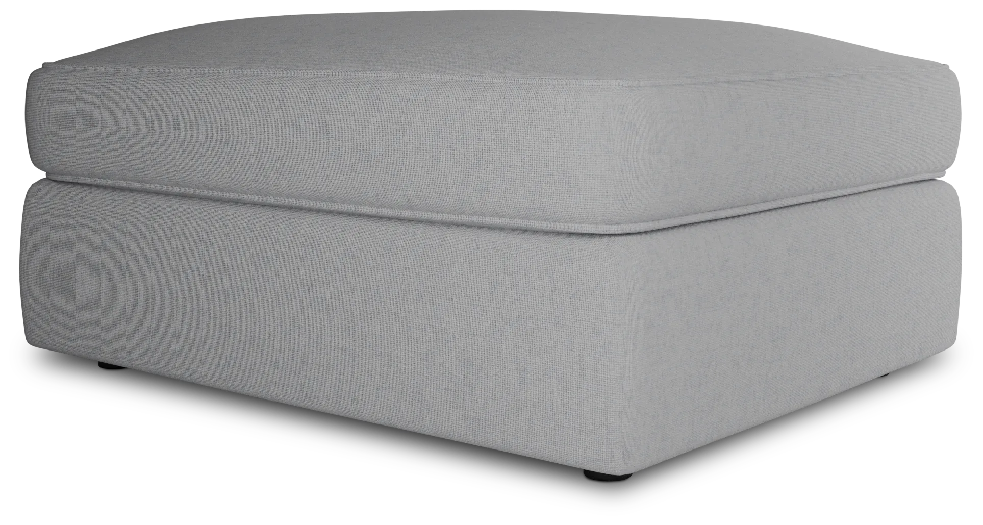 Siesta Delray Pewter Fabric Ottoman
