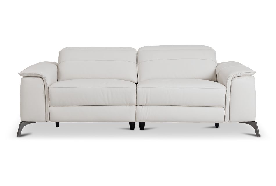 Pearson White Leather Sofa Living Room Sofas City Furniture Pearson White Leather Sofa Living, White And Gray Leather Sofa