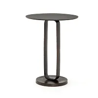 Four Hands Deem Dark Gray Round End Table