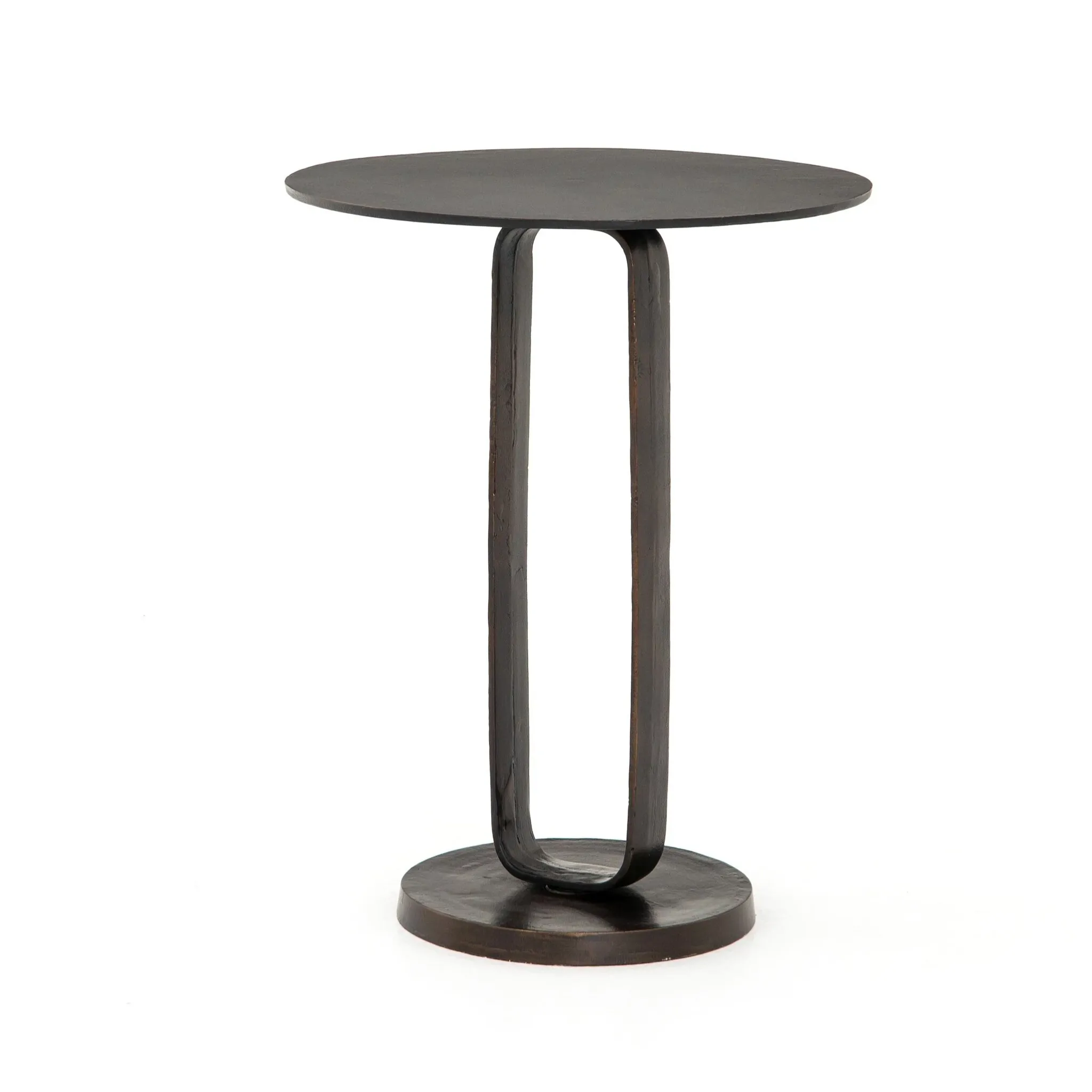 Four Hands Deem Dark Gray Round End Table