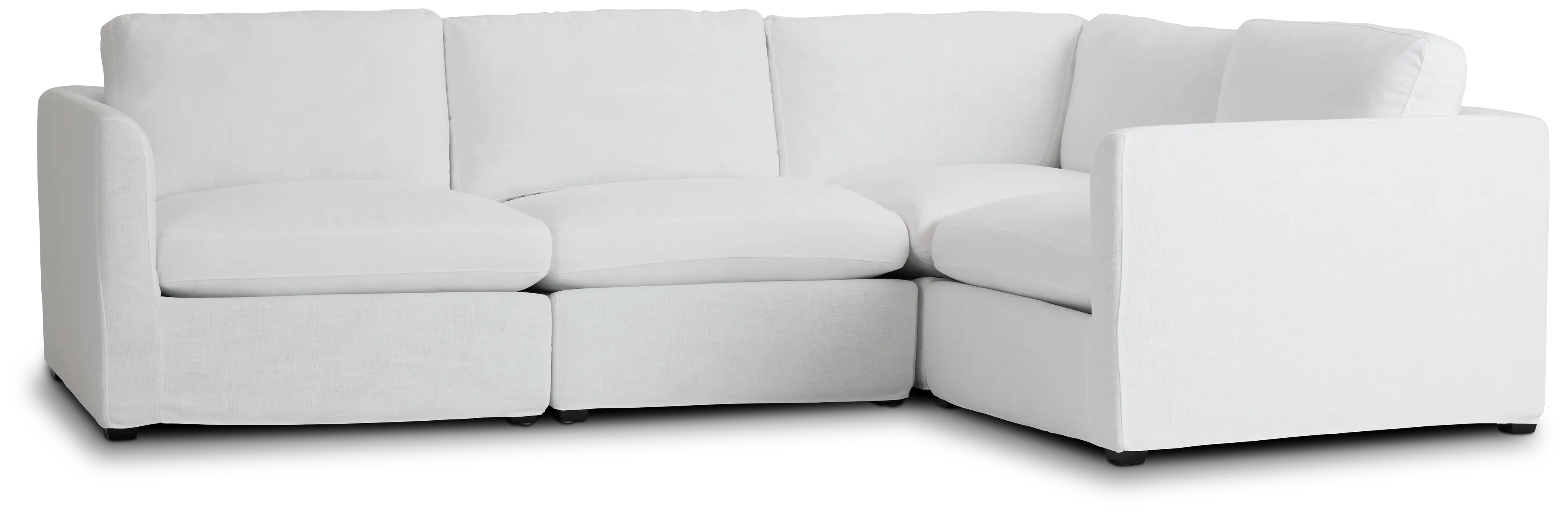 Willow White Fabric Small Two-arm Sectional Willow White Fabric Small Two-arm Sectional